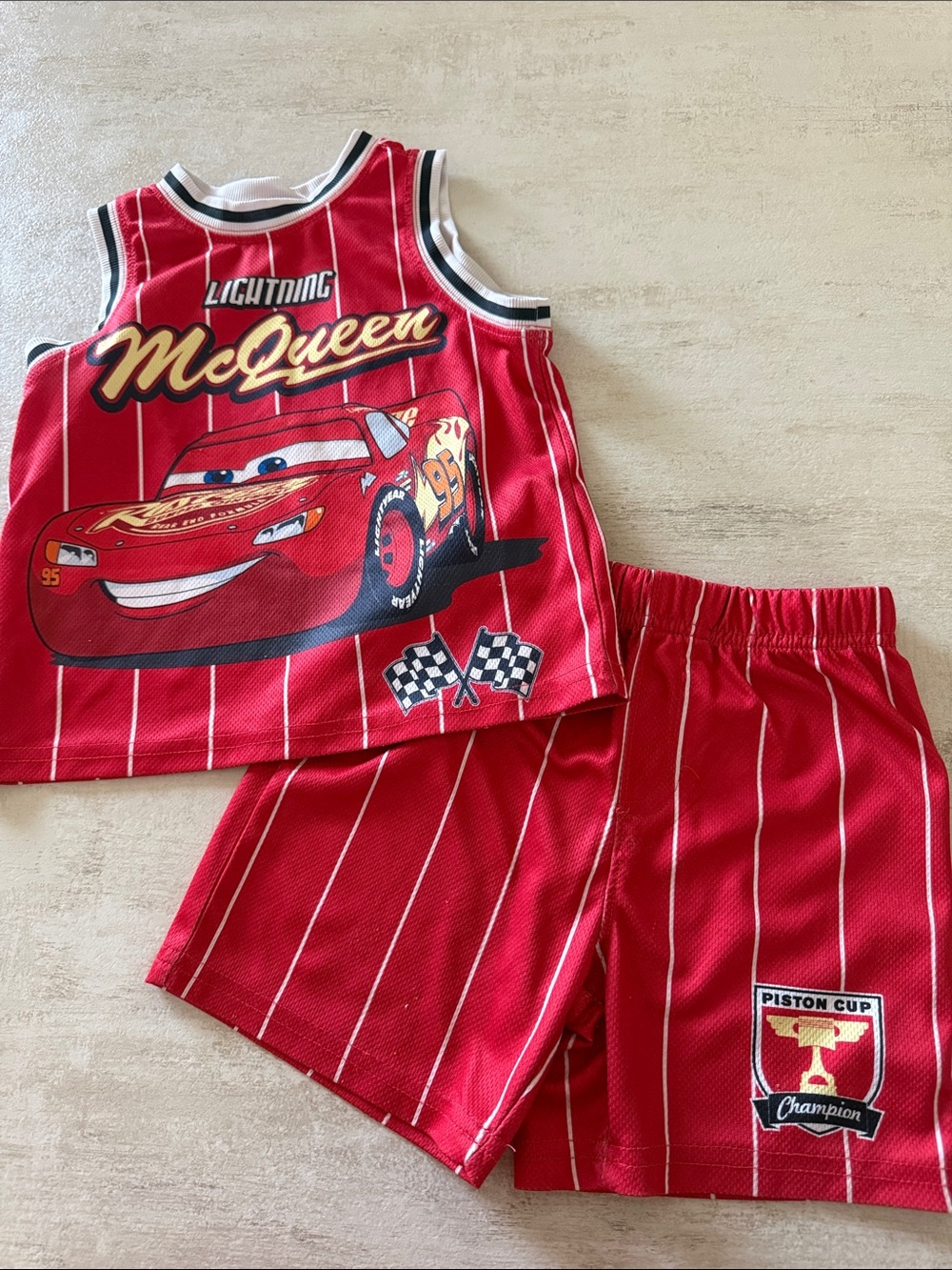 CARS Lightning McQueen Red Boys Tank & Shorts Set 3T